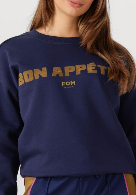 POM AMSTERDAM Chandail SWEATER - BON APPETIT Bleu foncé - large