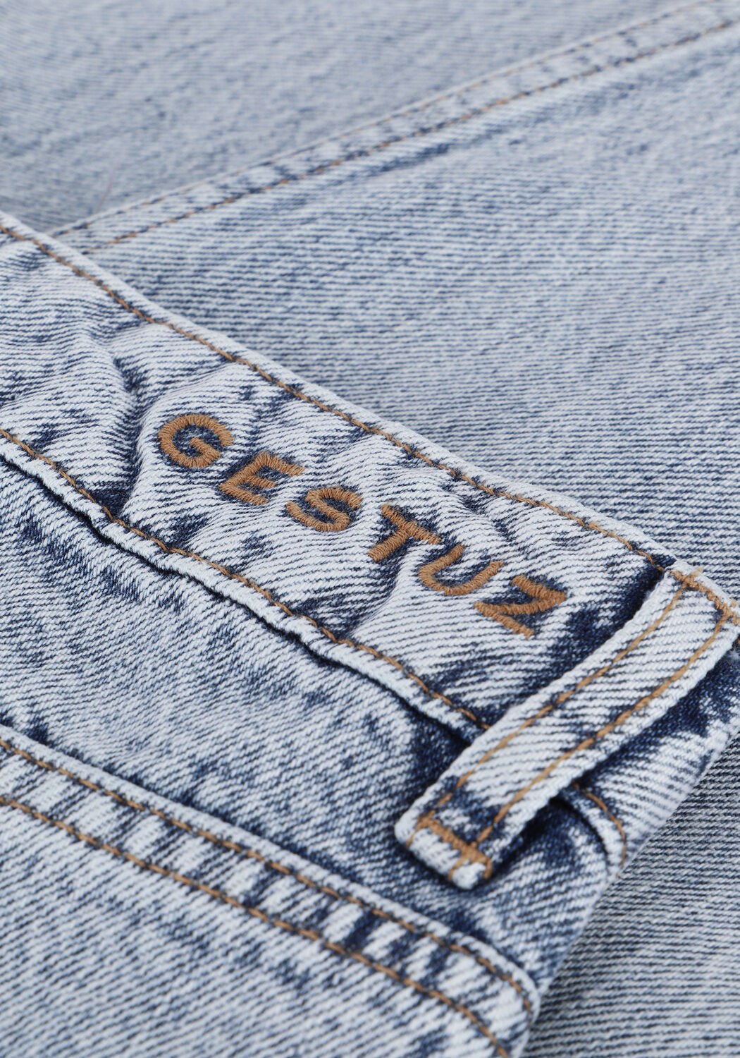 Blauwe GESTUZ Straight leg jeans TANERGZ HW 90'S STRAIGHT SLIT JEANS - large