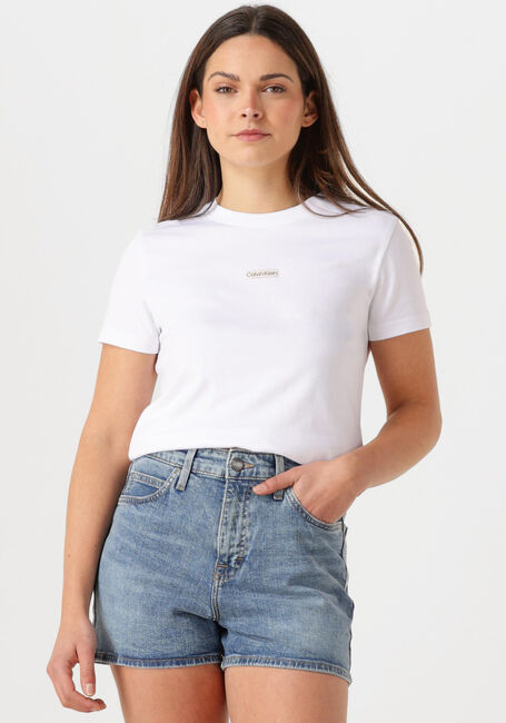 CALVIN KLEIN T-shirt PLACED INSTITUTIONAL BABY TEE en blanc - large