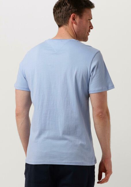 Lichtblauwe TOMMY JEANS T-shirt TJM SLIM ESSENTIAL FLAG TEE - large