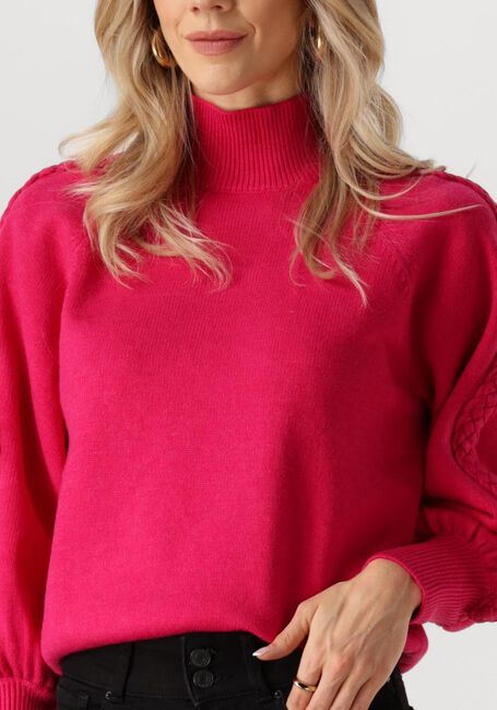 MINUS Pull VERA HIGH NECK KNIT PULLOVER en rose - large