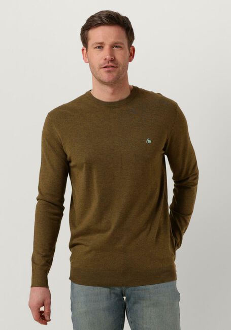SCOTCH & SODA Pull ESSENTIALS - ECOVERO VISCOSE-BLEND CREWNECK PULLOVER Kaki - large