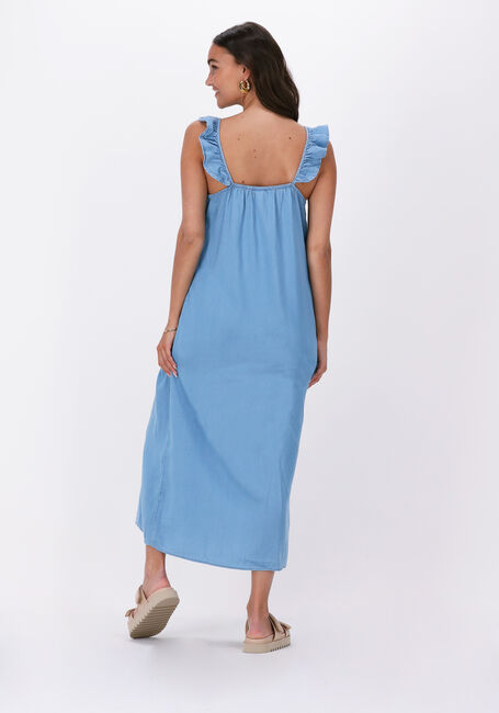 Blauwe OBJECT Midi jurk LUCILLE S/L DRESS - large