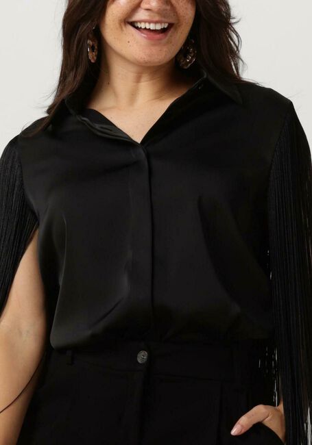 ACCESS Blouse SHIRT WITH FRINGED SLEEVES en noir - large