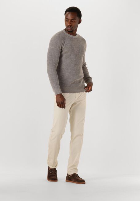 GENTILUOMO Pull ROUND LS RAGLAN en taupe - large