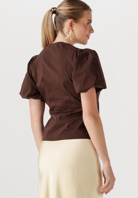 Bruine NEO NOIR  IRINA POPLIN BLOUSE - large
