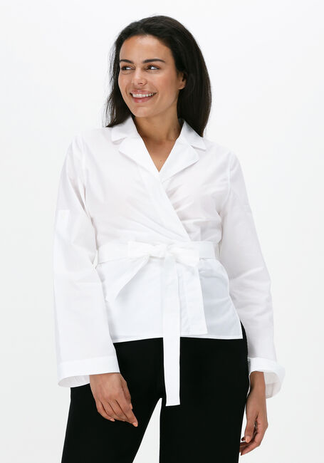 VANILIA POPLIN WRAP Blouses en blanc - large