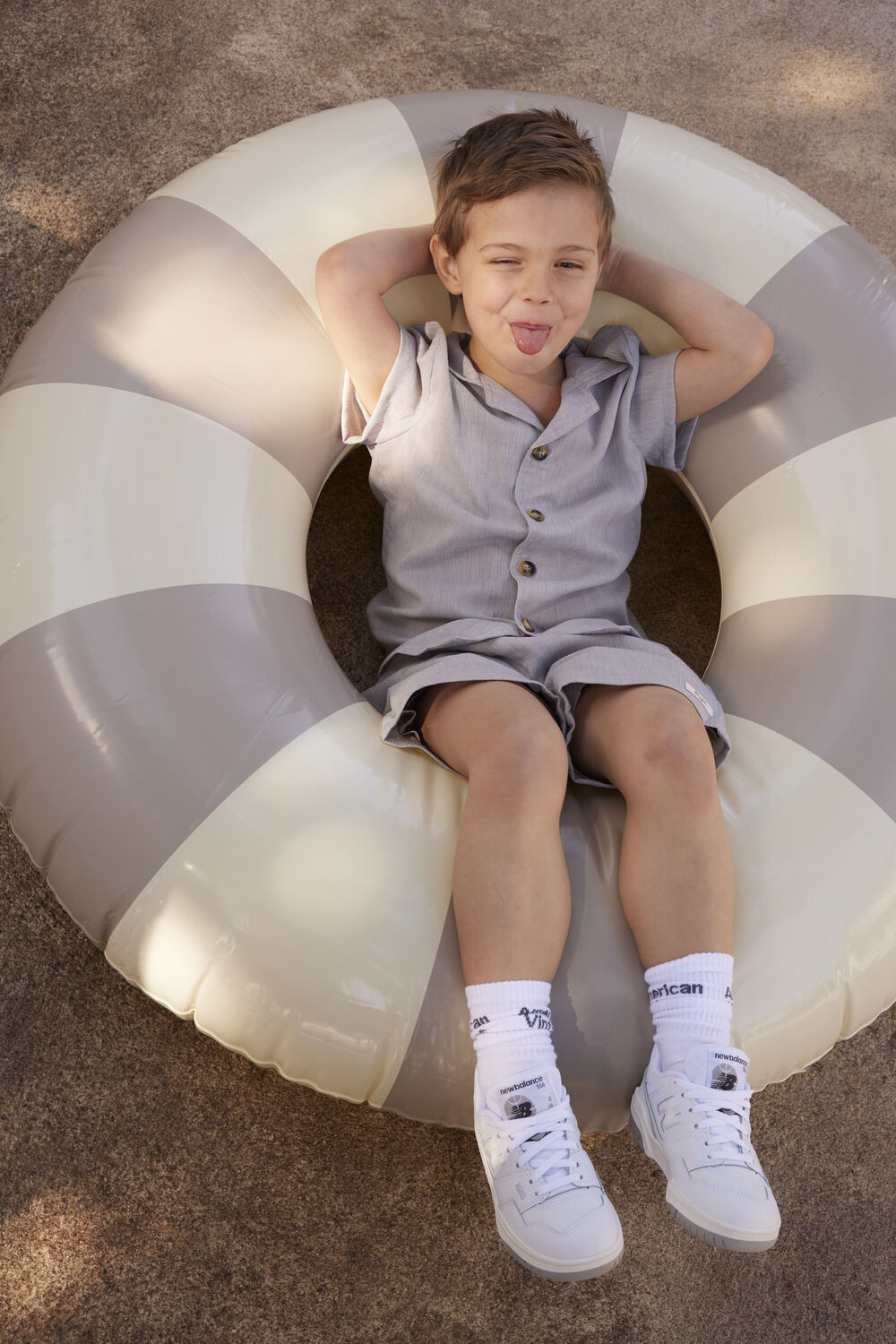 BAJE STUDIO Chemise d&eacute;contract&eacute; BUCE en gris - large