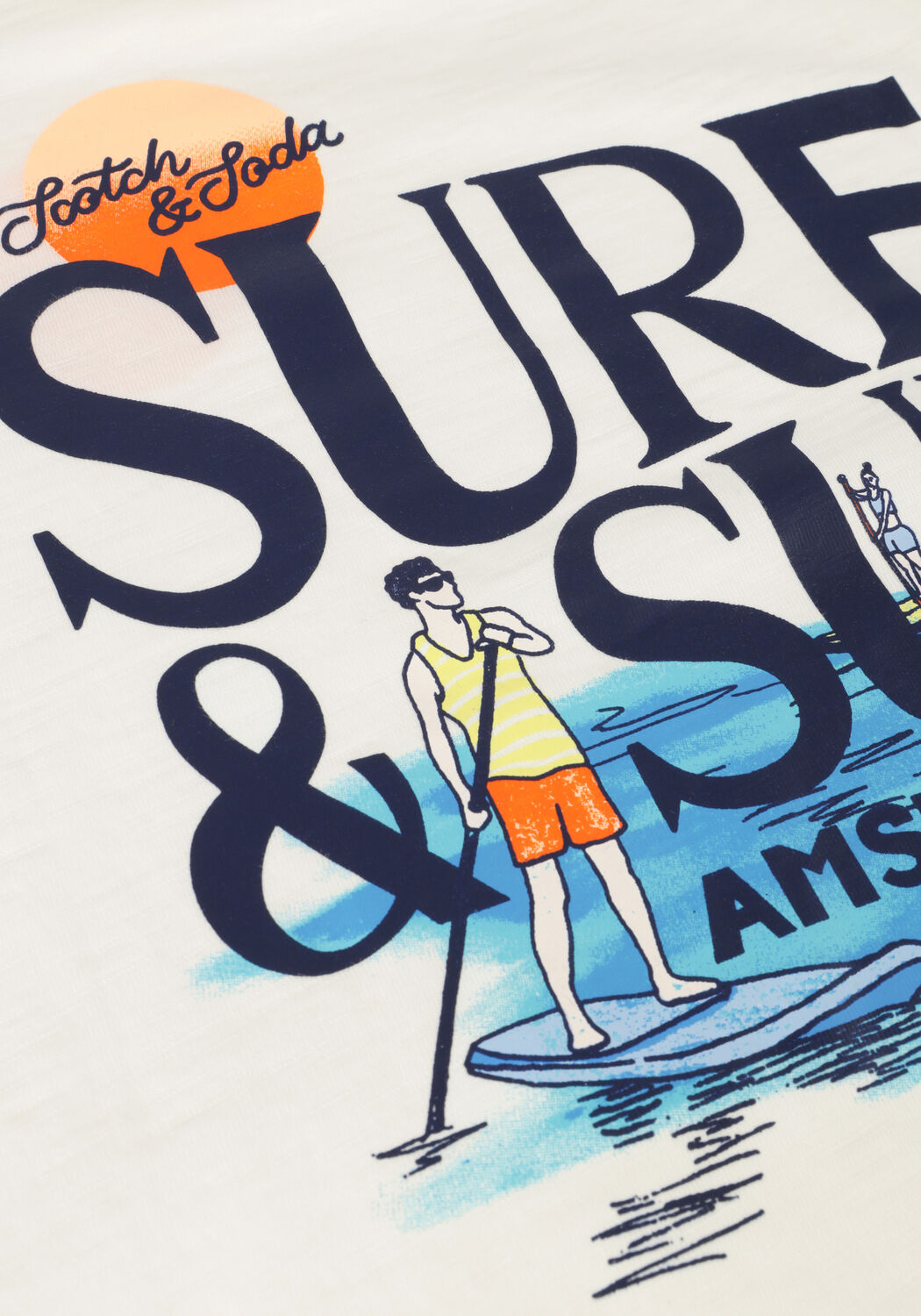 Gebroken wit SCOTCH & SODA T-shirt COTTON IN CONVERSION ARTWORK T-SHIRT - large