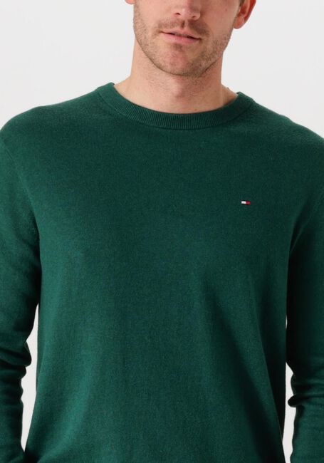Donkergroene TOMMY HILFIGER Trui PIMA ORG CTN CASHMERE CREW NECK - large
