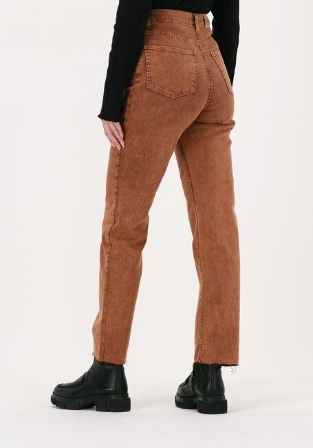 Roest RIANNE MEIJER x NA-KD Straight leg jeans HIGH WAIST RAW EDGE DENIM - large