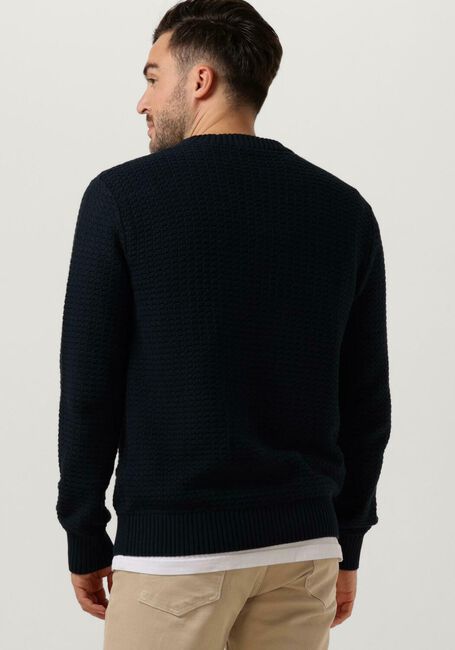 Donkerblauwe SELECTED MEN Trui SLHTHIM LS KNIT STRUCTURE CREW - large