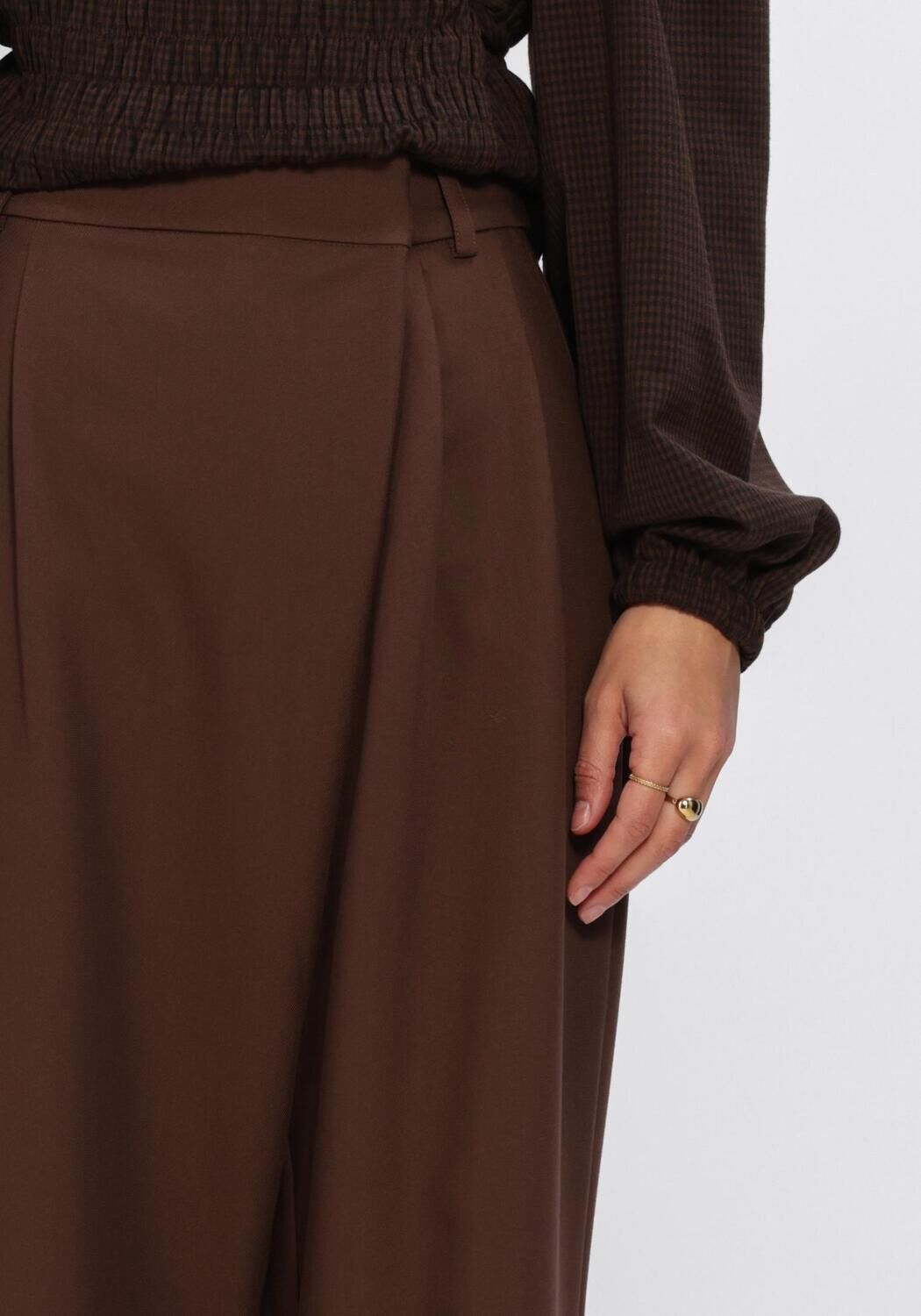 HARPER & YVE Pantalon large SYDNEY-PA en marron - large