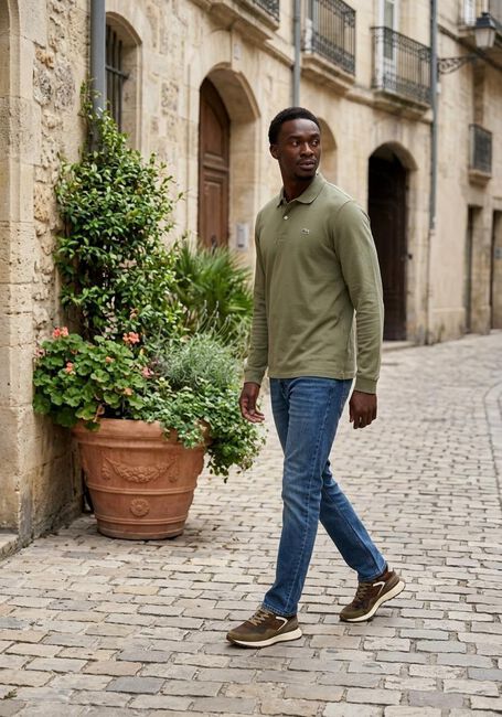 LACOSTE Polo 1HP2 MEN LONG SLEEVED BEST POLO en vert - large