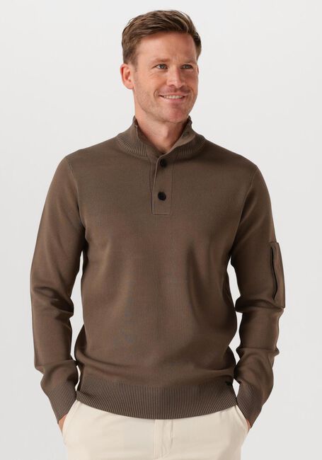 GENTI Pull TURTLE 3 BUTTON LS en marron - large