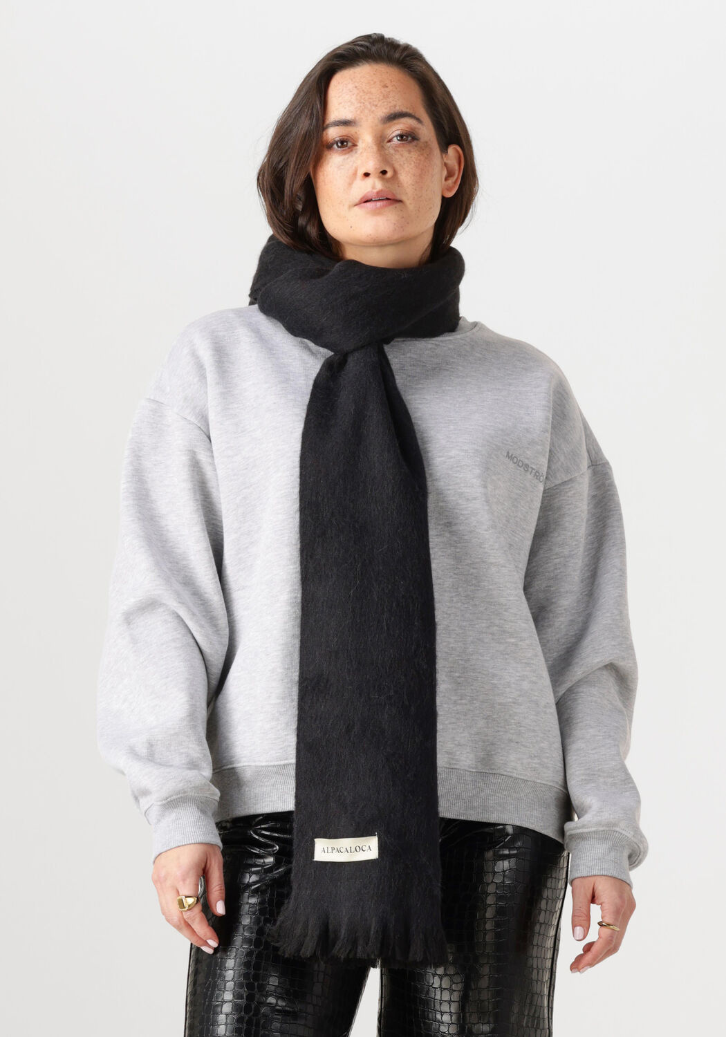 ALPACA LOCA 407 SCARF Foulard en noir - medium