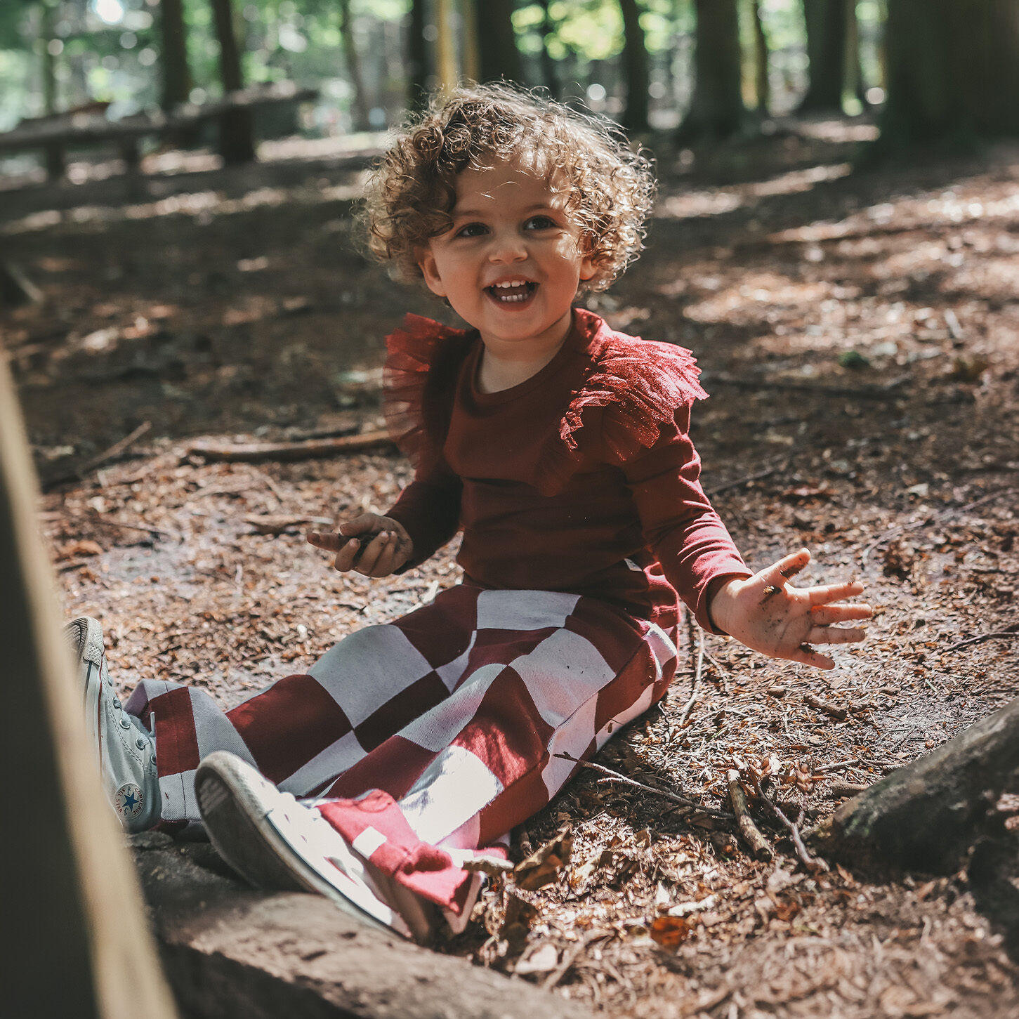 YOUR WISHES TULE LONGSLEEVE Hauts & T-shirts Bordeaux - large