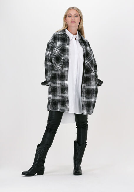 Zwarte CO'COUTURE Mantel EDNA CHECK SHIRT - large