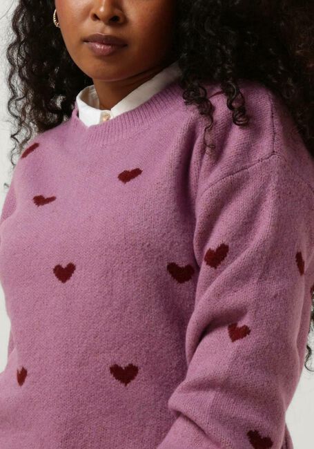 YDENCE Pull KNITTED SWEATER LUV en violet - large