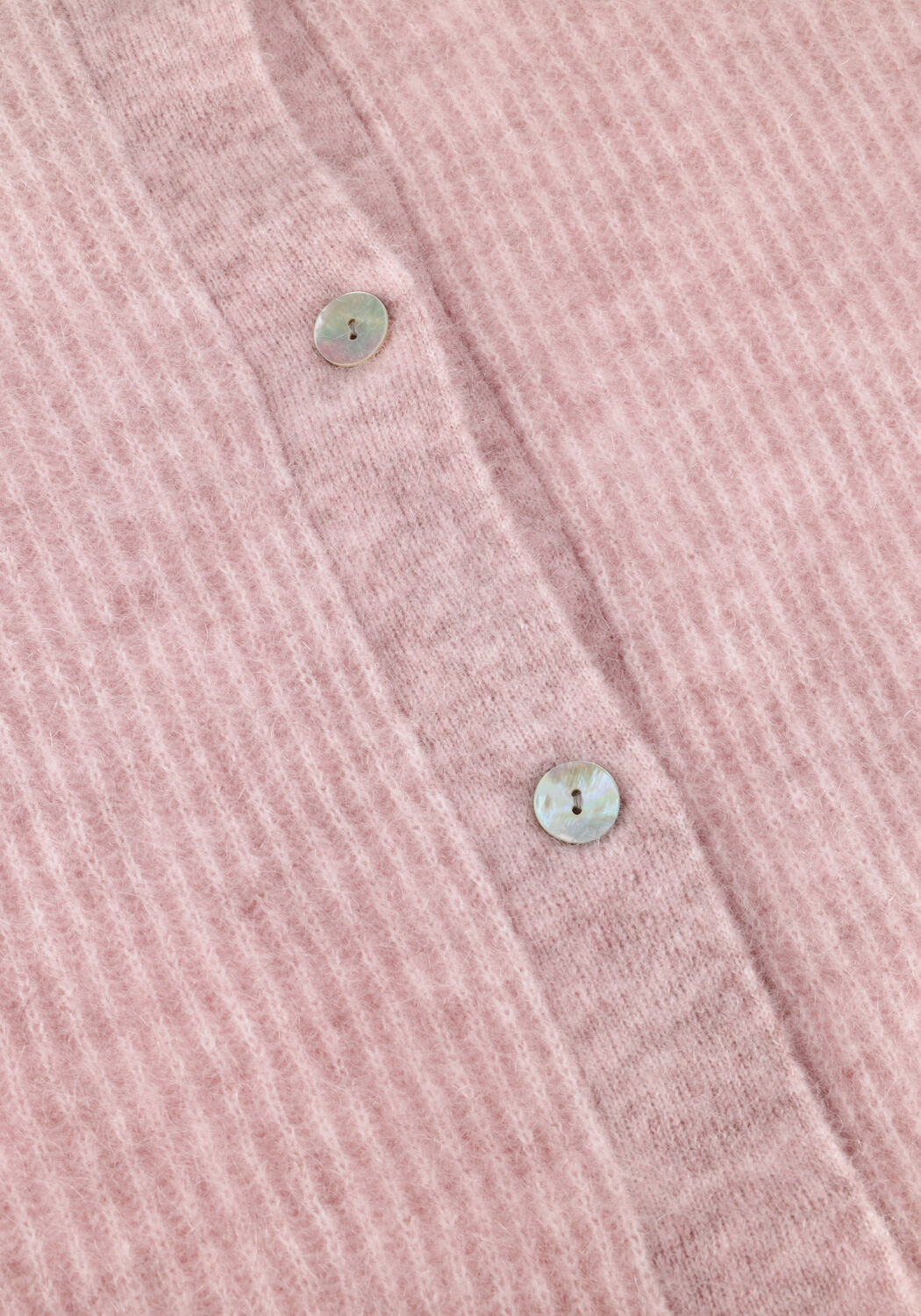 SECOND FEMALE Gilet ANDREA KNIT RIB LS CARDIGAN en rose - large