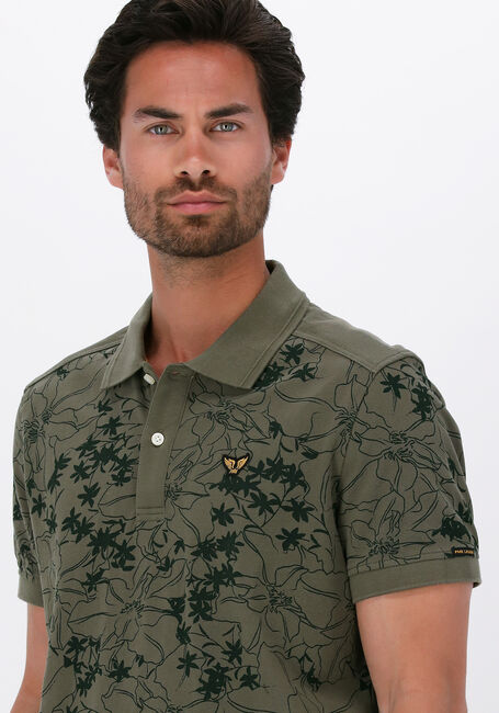 PME LEGEND Polo SHORT SLEEVE POLO LIGHT PIQUE SUSTAINABLE AOP Olive - large