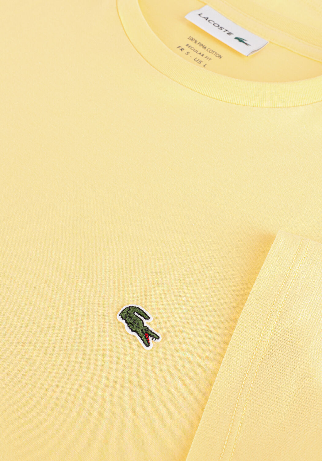 Gele LACOSTE T-shirt 1HT1 MENS TEE-SHIRT 12 - large
