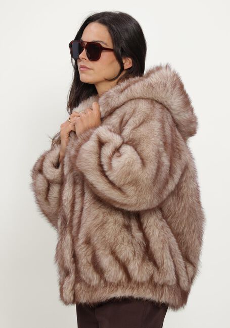 STUDIO AR Manteau en fausse fourrure HAILEY LONG FAUX MINK en beige - large
