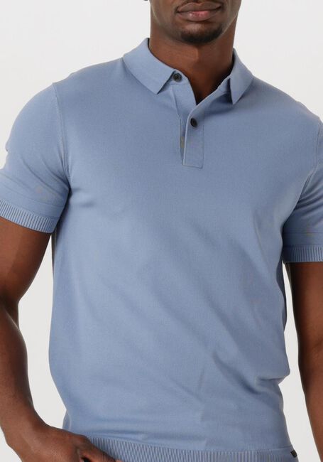 Lichtblauwe GENTI Polo POLO BUTTON SS K2046-1260 - large