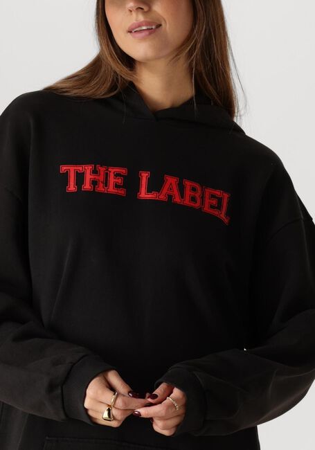ALIX THE LABEL Mini robe LADIES KNITTED HOODED SWEAT en noir - large
