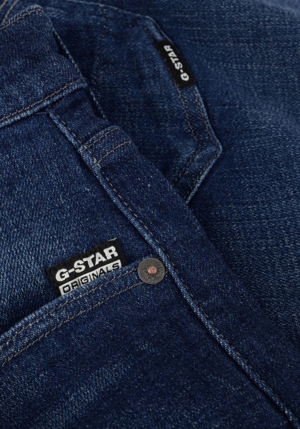Blauwe G-STAR RAW Jeans 3301 SLIM SHORT - large