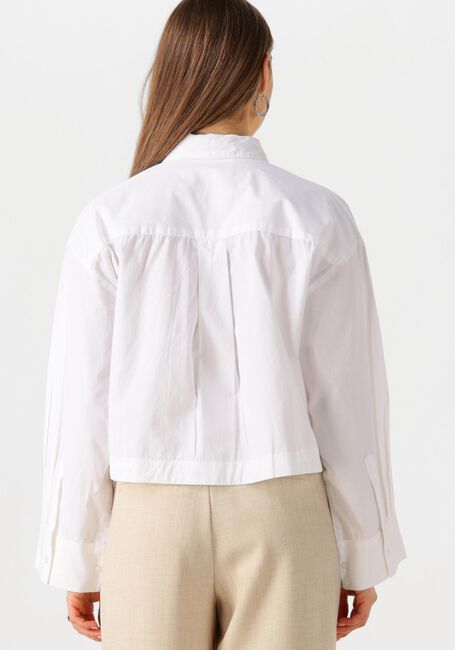 Witte SELECTED FEMME  SLFASTHA LS CROPPED BOXY SHIRT - large