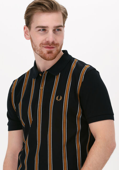 FRED PERRY TEXTURED STRIPE POLO SHIRT - large