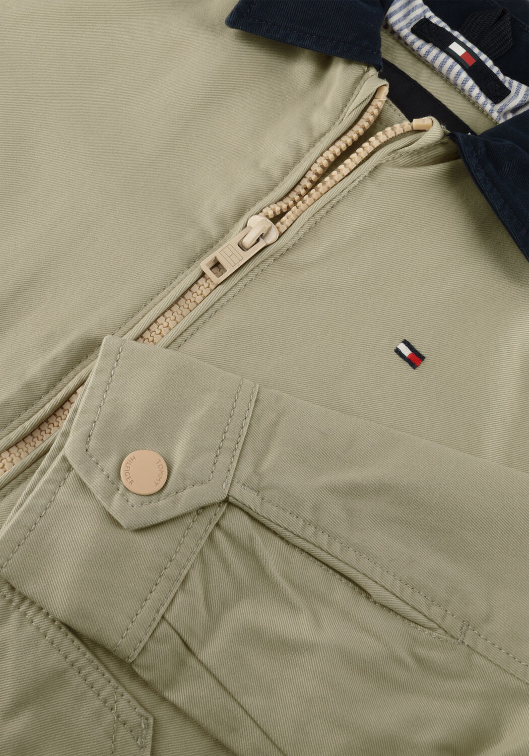 TOMMY HILFIGER Jack CONTRAST COLLAR COTTON JACKET en beige - large