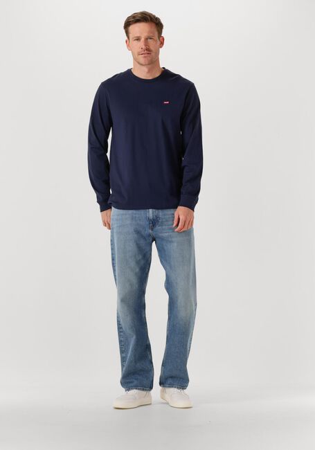 Donkerblauwe LEVI'S T-shirt LS ORIGINAL HM TEE - large