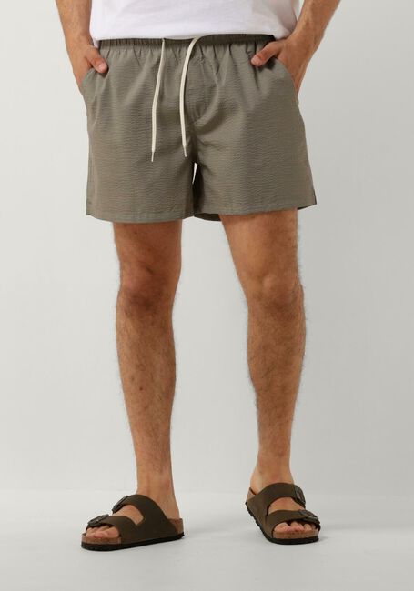 SELECTED HOMME Shorts de bain SLHCOOPER SEERSUCKER SWIMSHORTS en vert - large