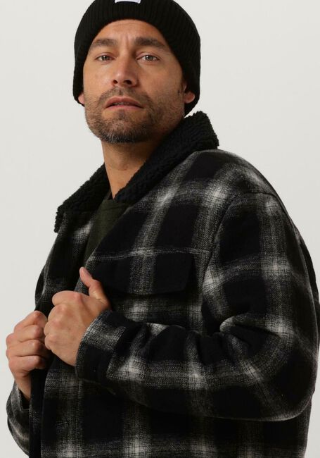 CALVIN KLEIN Jack CHECK SHERPA TRUCKER JACKET en noir - large