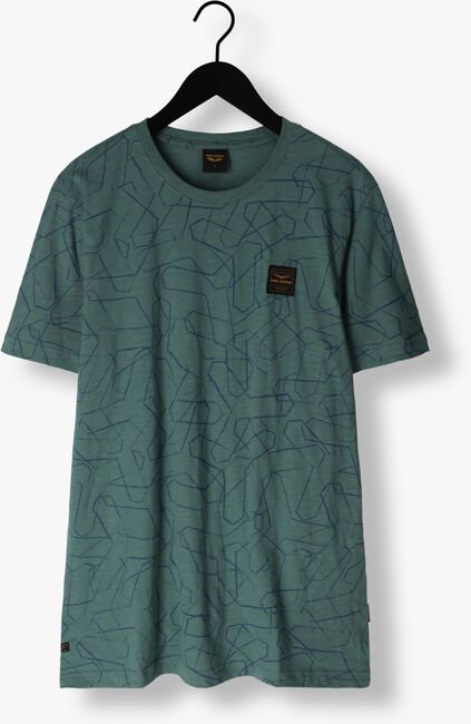 Groene PME LEGEND T-shirt SHORT SLEEVE R-NECK SLUB JERSEY AOP - large