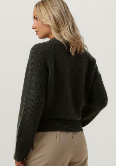 Donkergroene SECOND FEMALE Trui BROOKLINE KNIT NEW O-NECK - large