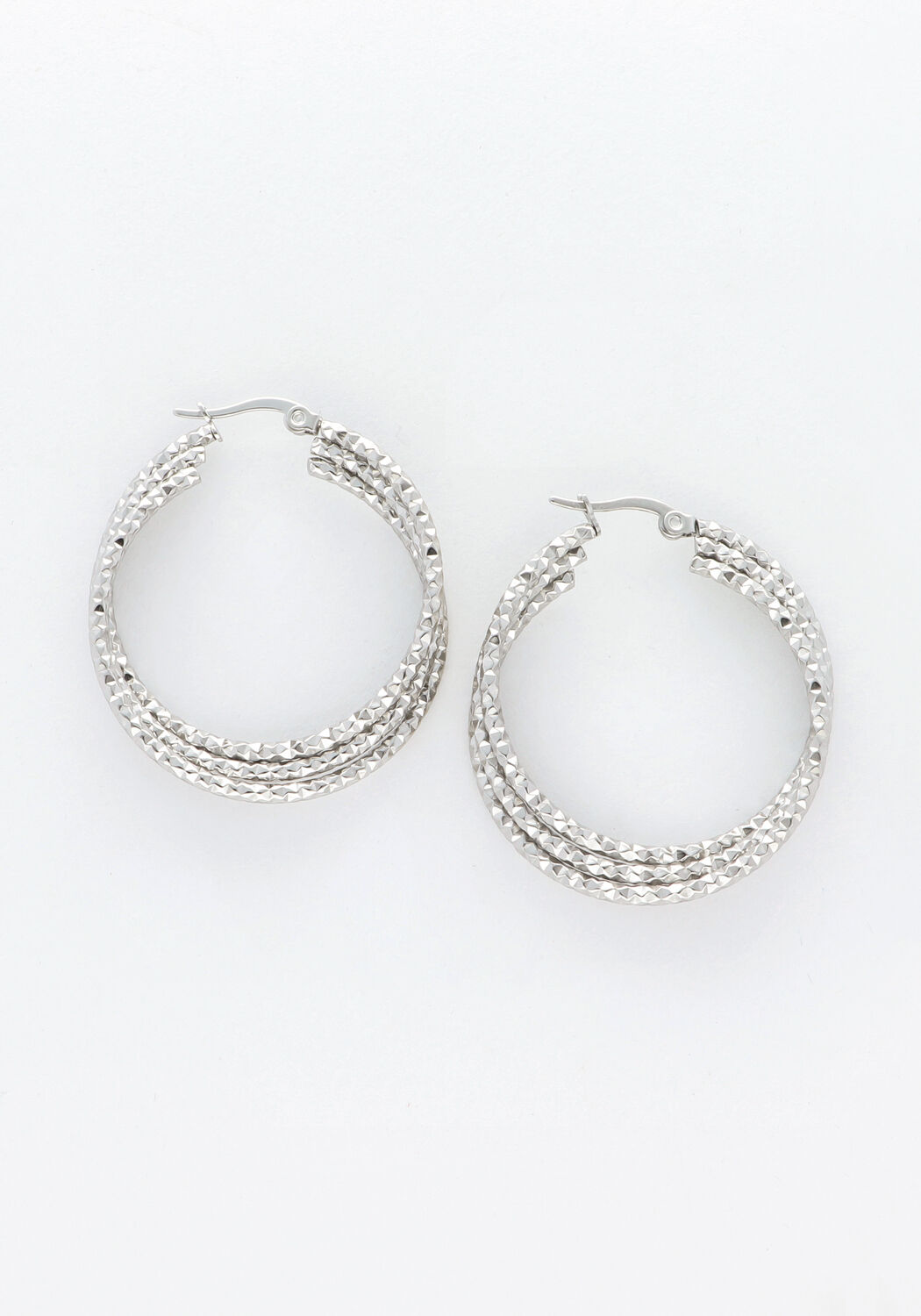 NOTRE-V Boucles d'oreilles EARRING DOUBLE RING Argent&eacute;