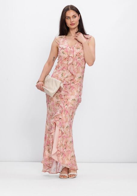NEO NOIR Robe maxi ZELLA CHIFFON PRINT DRESS Rose clair - large