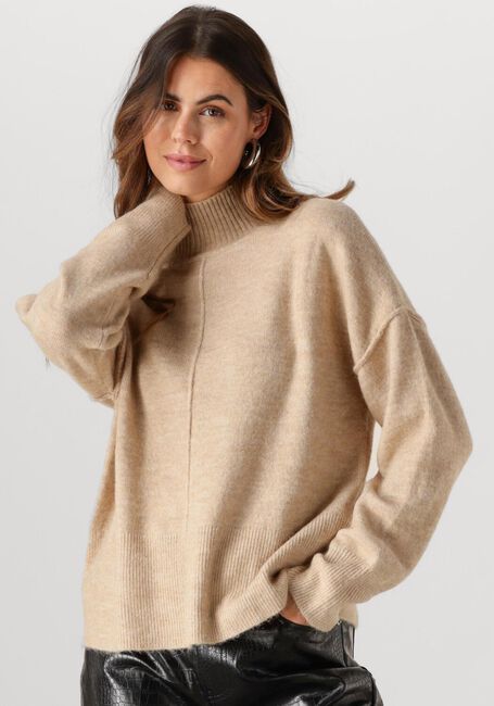 Y.A.S. Pull YASBALIS LS HIGH NECK KNIT en beige - large
