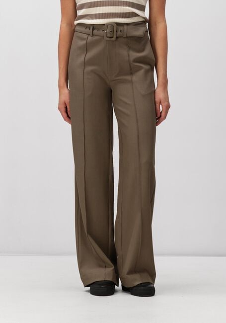 CO'COUTURE Pantalon large LUNA BELT CREASE PANT Olive - large