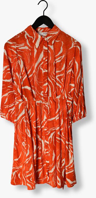 SELECTED FEMME Mini robe SLFSIRINE 3/4 SHORT SHIRT DRESS en orange - large