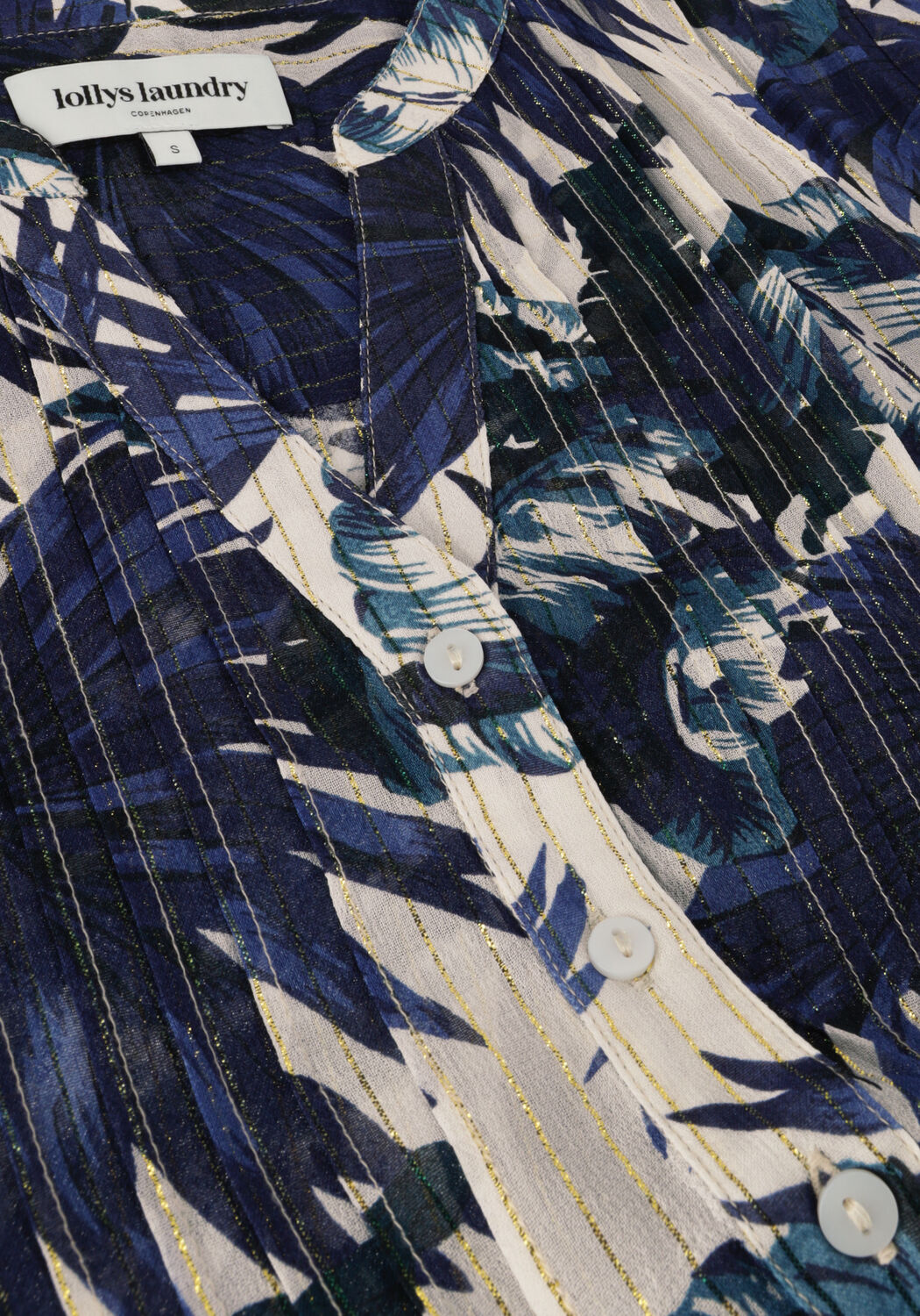 Blauwe LOLLYS LAUNDRY Top HEATHERLL TOP SS - large