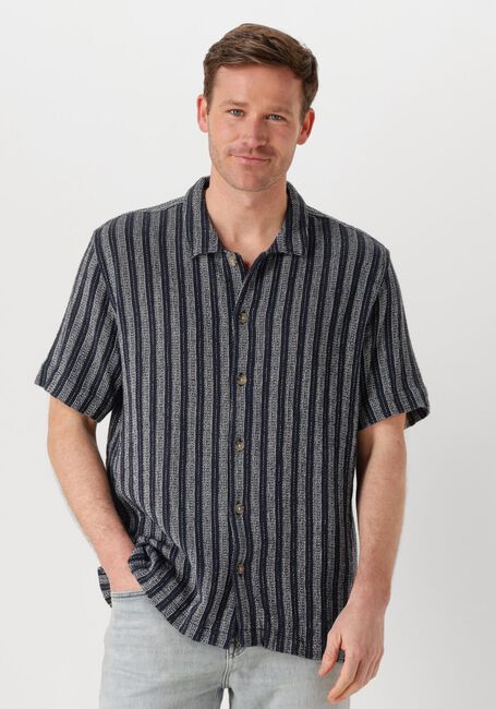 CAST IRON Chemise décontracté SHORT SLEEVE SHIRT YD STRIPE REGULAR FIT en bleu - large