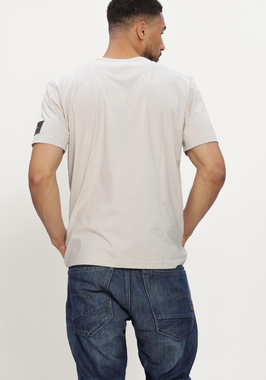Beige CALVIN KLEIN T-shirt SS CLSC SUEDED JERSEY BADGE TEE - large