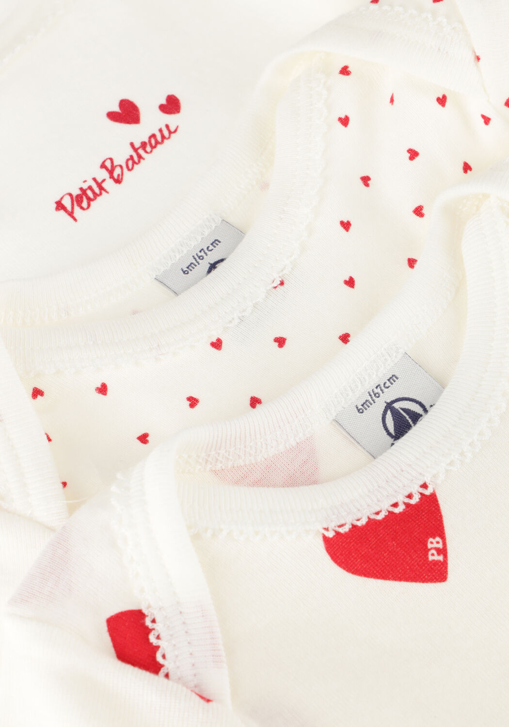 PETIT BATEAU Grenouill&egrave;res 3 BODIES US ML en blanc - large