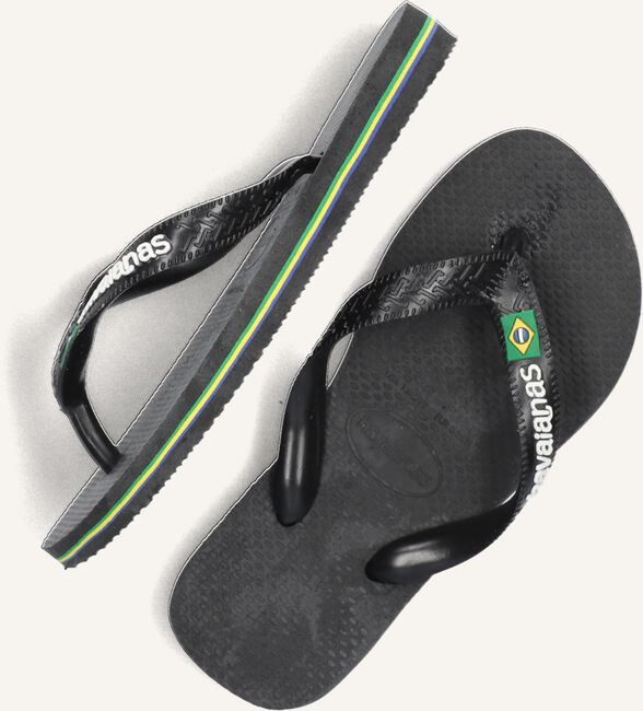 Zwarte HAVAIANAS Slippers BRASIL LOGO KIDS Zwarte HAVAIANAS Slippers BRASIL LOGO KIDS - large