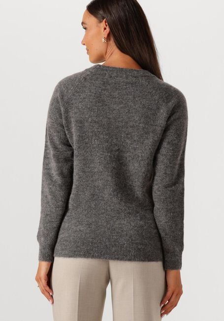 Grijze SELECTED FEMME Trui SLFLULU LS KNIT O-NECK - large