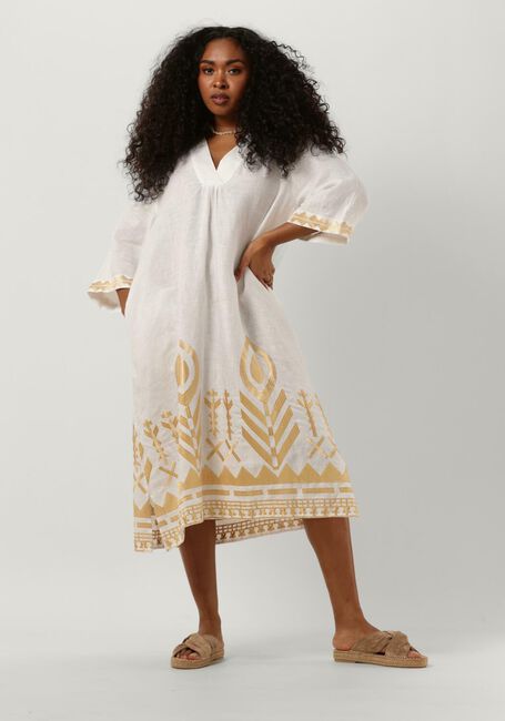 Gebroken wit GREEK ARCHAIC KORI Midi jurk 230085 - large